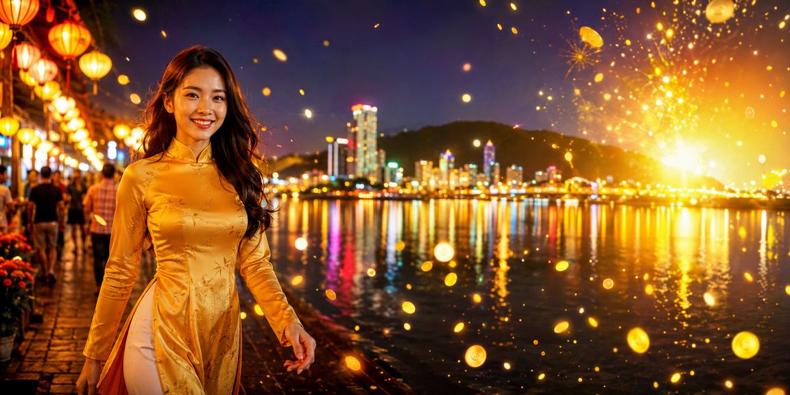 Chợ đêm Quy Nhơn minh họa người dùng xem trò chơi mới trên di động